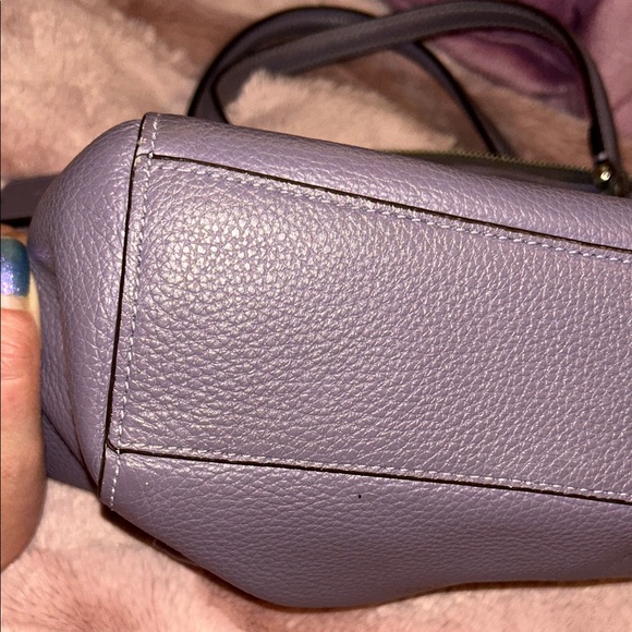 Coach Purple Leather Authentic Handbag - Like New - Picture 11 of 16